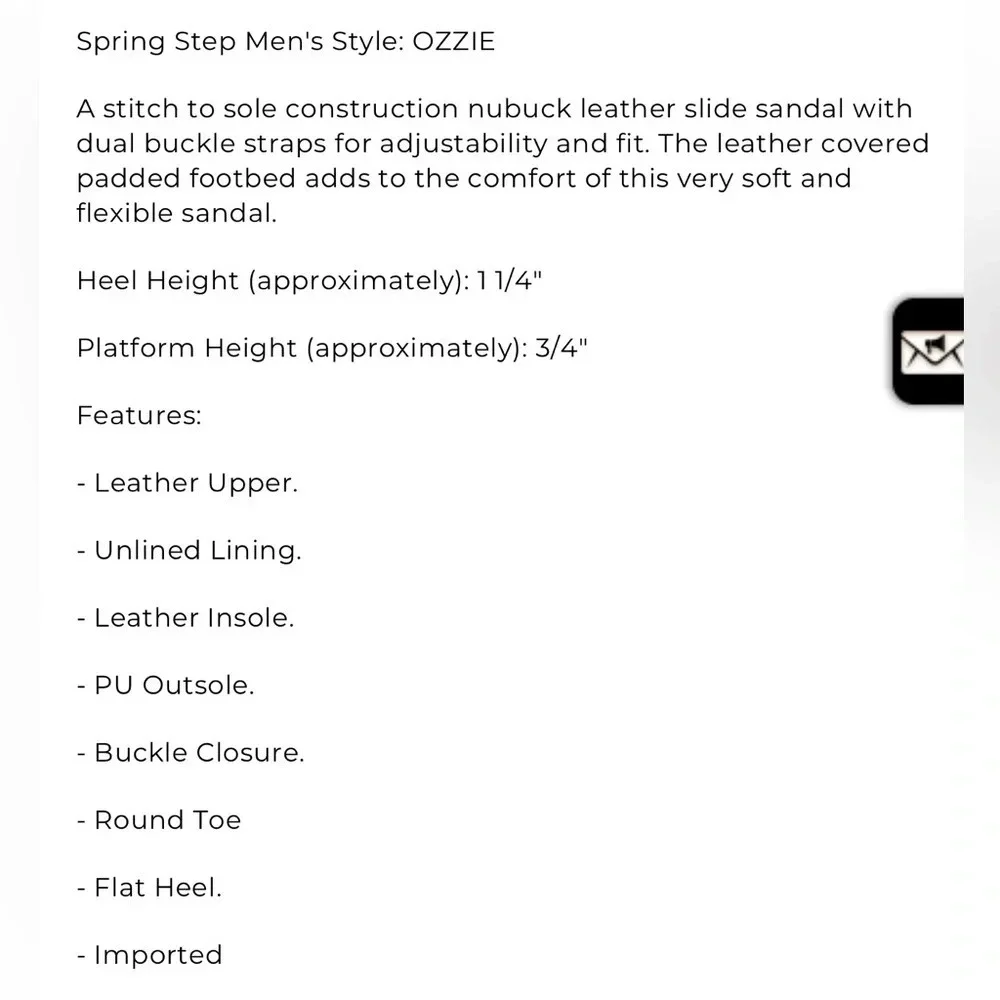 Spring Step Men Ozzie‎ Men’s Slide Sandal